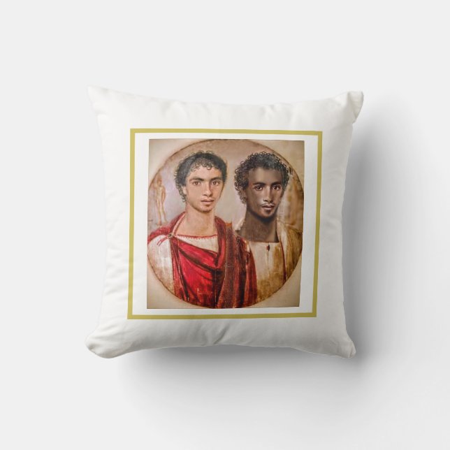 Cojín Decorativo Amantes de Fayum... Periodo romano Egipto (Anverso)
