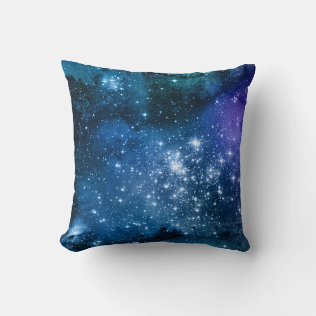 Cojín Decorativo Amantes de Galaxy Starry Space Blue Sky White Spar (Anverso)