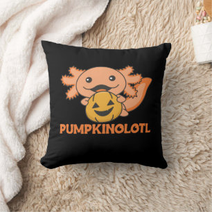 Cojín Decorativo Amantes de la calabaza Axolotl adoran a los animal