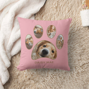 Cojín Decorativo Amantes de las Mascotas Huella de Garra Dorada Nom