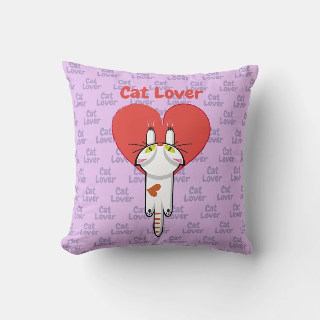 Cojín Decorativo Amantes de los gatitos (Anverso)