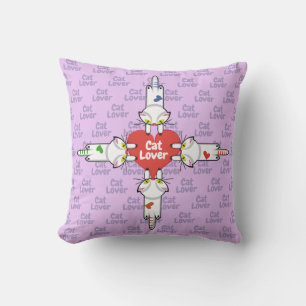 Cojín Decorativo Amantes de los gatitos