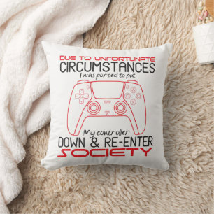 Cojín Decorativo Amantes de los Videojuegos Dejen Mi Controlador Ab