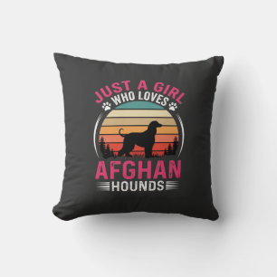 Cojín Decorativo Amantes de perros atardecer retro galgos afganos