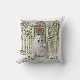 Cojín Decorativo Amantes de Samoyed Navideños Adorables