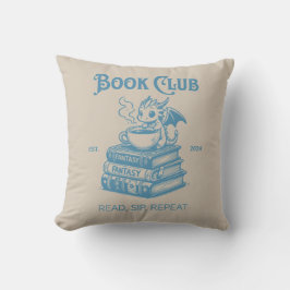 Cojín Decorativo Amantes del "Book Club Fantasy Dragon"