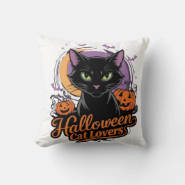 Cojín Decorativo Amantes del gato de Halloween