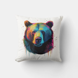 Cojín Decorativo Amantes del oso pardo arte pop Gran oso pardo