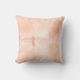 Cojín Decorativo Amantes en un estanque congelado