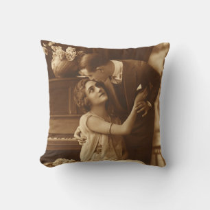 Cojín Decorativo Amantes Vintage, Amor Romance Música Romántica