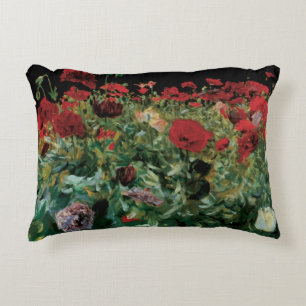 Cojín Decorativo Amapolas por John Singer Sargent, Flores Vintage