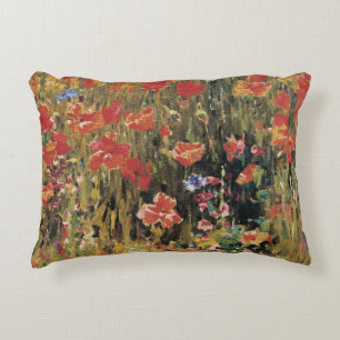 Cojín Decorativo Amapolas por Robert Vonnoh, Impresionismo Antiguo