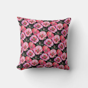 Cojín Decorativo Amapolas rosadas 
