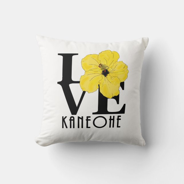 Cojín Decorativo AMAR a Kaneohe Yellow Hibiscus (Anverso)