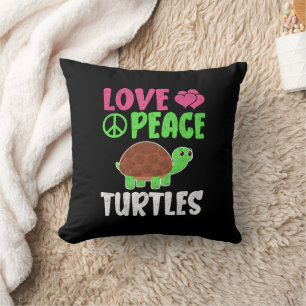 Cojín Decorativo Amar a las tortugas por la paz aburrido zoológico