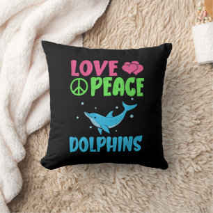 Cojín Decorativo Amar a los delfines de la paz Cute Sea Animals Del
