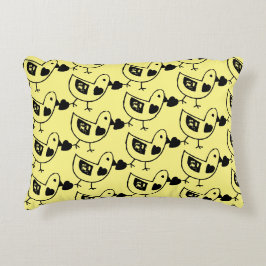 Cojín Decorativo Amar a los pájaros y saltar los diseños de Jack