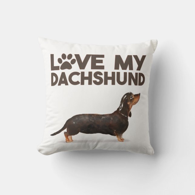 COJÍN DECORATIVO AMAR A MI DACHSHUND (Anverso)