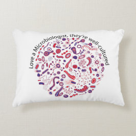 Cojín Decorativo Amar a un microbiólogo