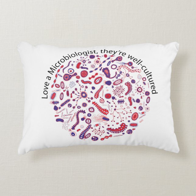 Cojín Decorativo Amar a un microbiólogo (Anverso)