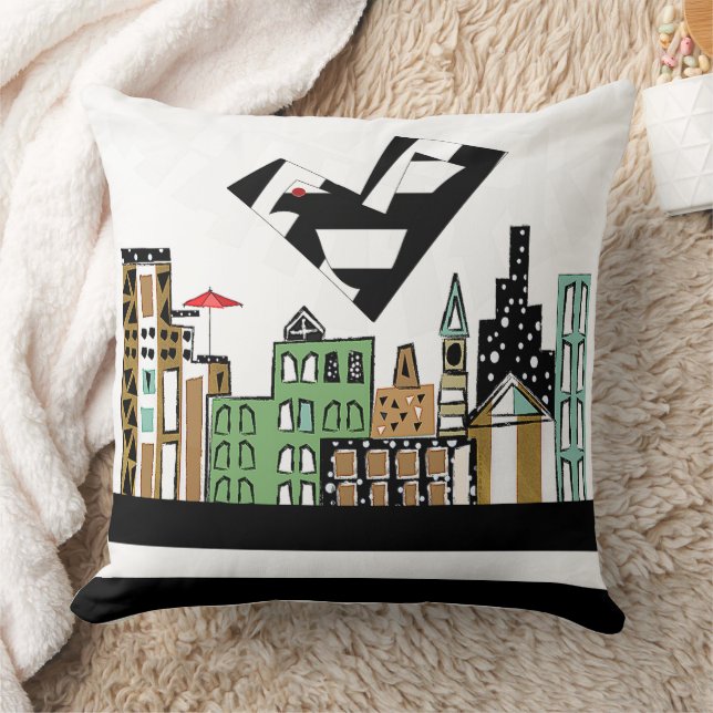 COJÍN DECORATIVO AMAR EL AVE EN LA CIUDAD (Manta)