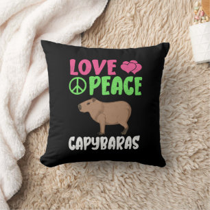 Cojín Decorativo Amar la paz Capybaras Cute animales Capybara Lover