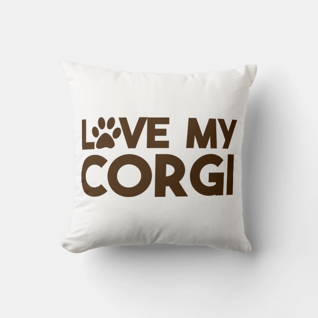 COJÍN DECORATIVO AMAR MI PAPEL CORGI (Anverso)