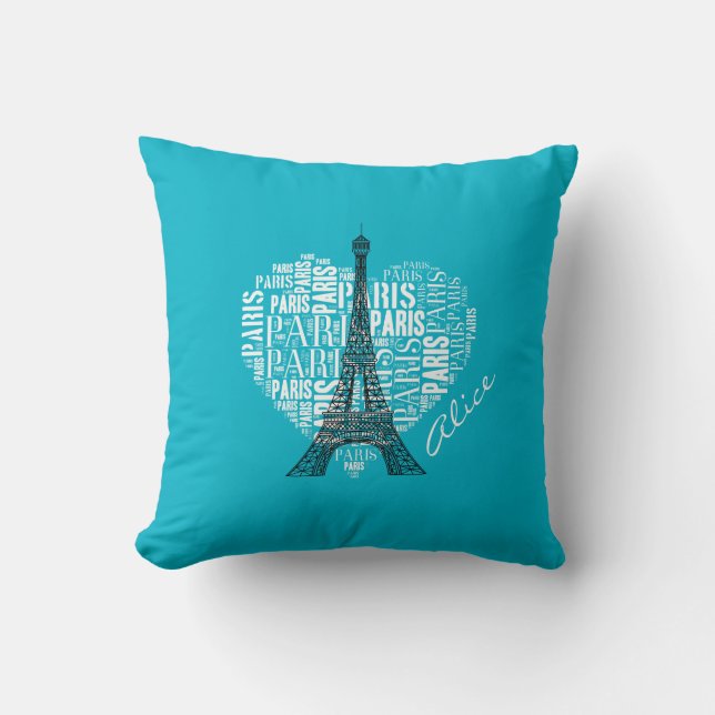 Cojín Decorativo Amar París | Torre Eiffel (Anverso)