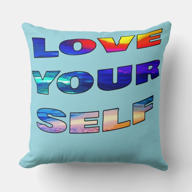 Cojín Decorativo Amar tu propio yo - (Anverso)