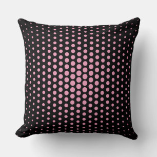 Cojín Decorativo Amaranth rosado Techno Dots Modern Black