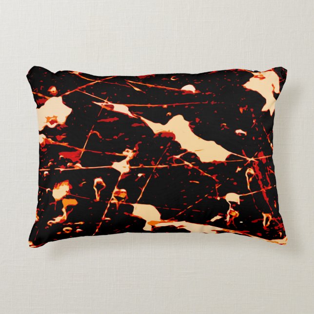 Cojín Decorativo Amarillo blanco negro rojo (Anverso)