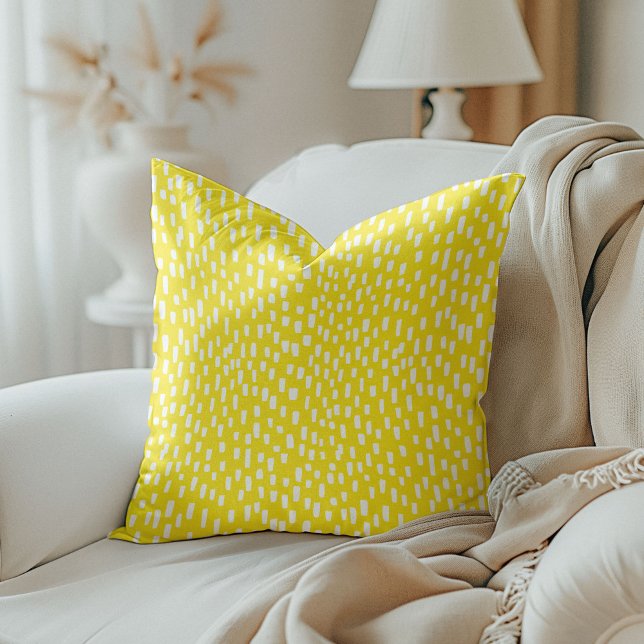 Cojín Decorativo Amarillo brillante (Dashingly bright yellow square throw pillow)