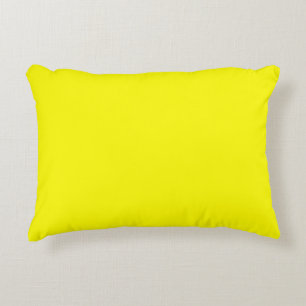 Cojín Decorativo Amarillo brillante (color sólido)