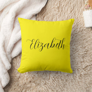 Cojín Decorativo Amarillo brillante moderno reemplazar nombre propi