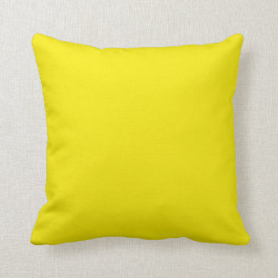 Cojín Decorativo Amarillo brillante sólido