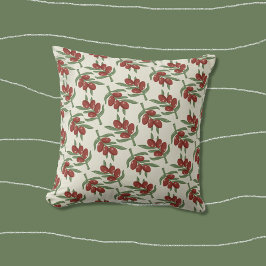 Cojín decorativo amarillo claro con un patrón de o