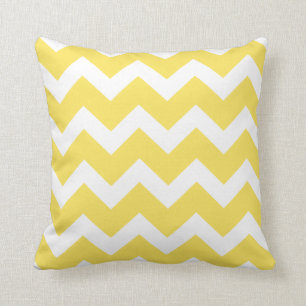 Cojín decorativo amarillo de Chevron