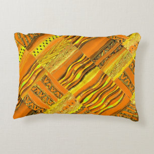 Cojín Decorativo Amarillo de Kente