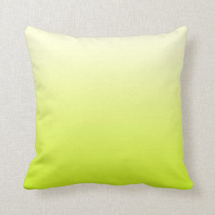 Cojín Decorativo Amarillo de neón de moda a la pendiente blanca de