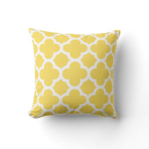 Cojín decorativo amarillo de Quatrefoil