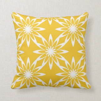Cojín decorativo amarillo del maíz - diseño floral