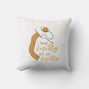 Cojín Decorativo Amarillo dorado me siento con la cintura, oh tan t