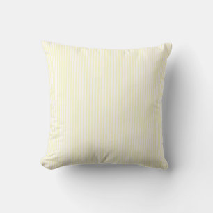 Cojín Decorativo Amarillo limón pastel y rayas blancas Amarillo pál