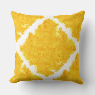 Cojín Decorativo Amarillo/Naranja y tinte blanco