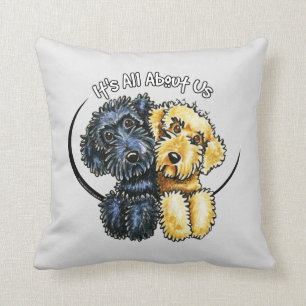 Cojín Decorativo Amarillo negro IAAU de Labradoodles