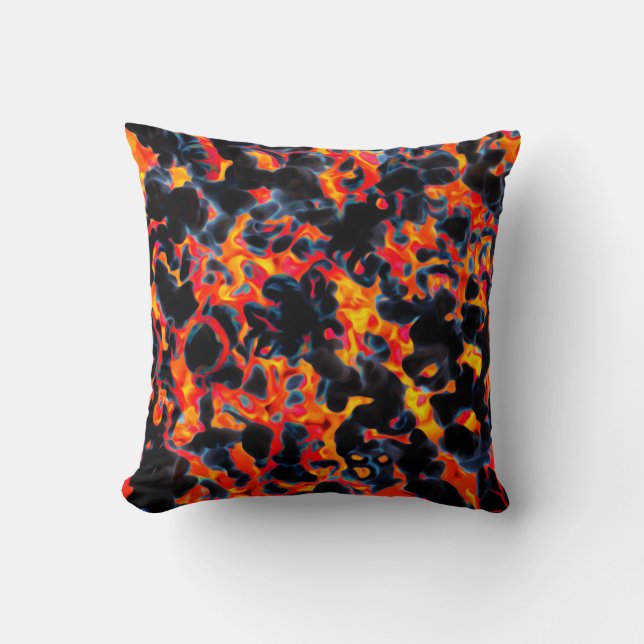 Cojín Decorativo Amarillo negro y rojo (Anverso)