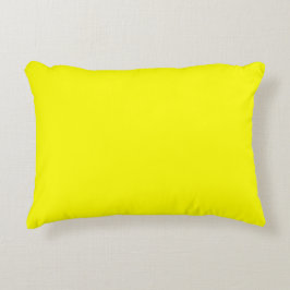 Cojín Decorativo Amarillo Neón Color Sólido