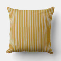 Amarillo Ocre Ticking Rayado Rústico Vintage