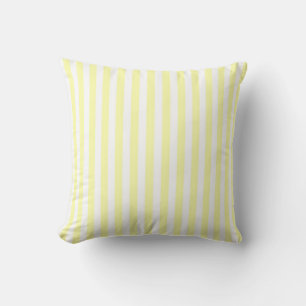 Cojín Decorativo Amarillo Pastel a Rayas Elegante y Chic Primavera