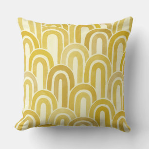 Cojín Decorativo amarillo retro moderno